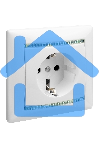 Розетка электрическая Valena с заземлением (белая)