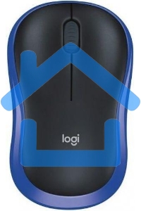 Мышь беспроводная Logitech M185 синий, 1000 dpi, радиоканал, USB, кнопки - 3