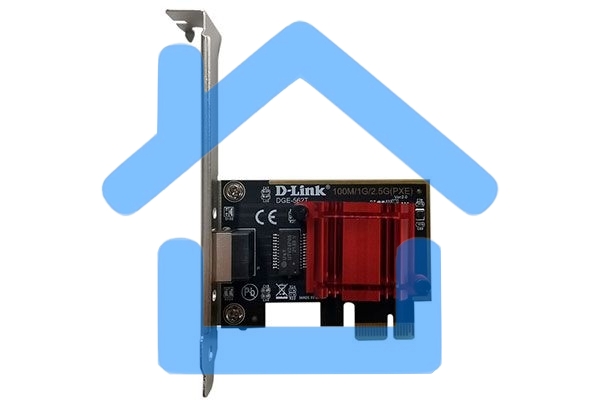 Сетевой PCI Express адаптер D-Link DGE-562T/A2A с 1 портом 100/1000/2.5Gbase-T