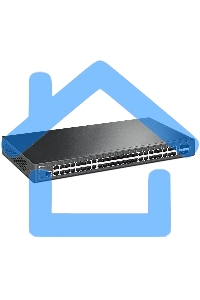 Коммутатор Jetstream 48-port gigabit L2+ managed switch with 4-gigabit uplink ports, 48 10/100/1000Mbps RJ-45 port, 4 1000Mbps SFP slots
