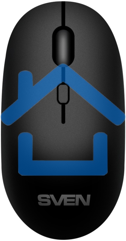 Мышь беспроводная SVEN RX-222W черный, 1800 dpi, радиоканал, Bluetooth, USB, кнопки - 4