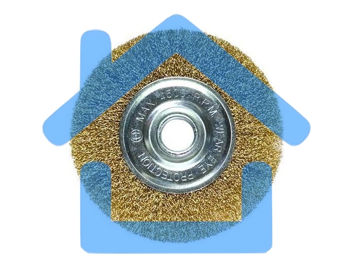 Кордщетка Matrix для ушм 100 мм посадка 22.2мм плоская латунированная витая проволока