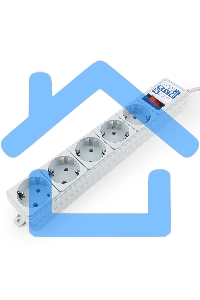 Сетевой фильтр POWER CUBE 1,9 м.* 5 розеток, серый