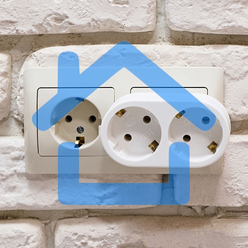 Набор двойников электрических Rexant 16 А с заземлением, белый (2 шт./уп.)