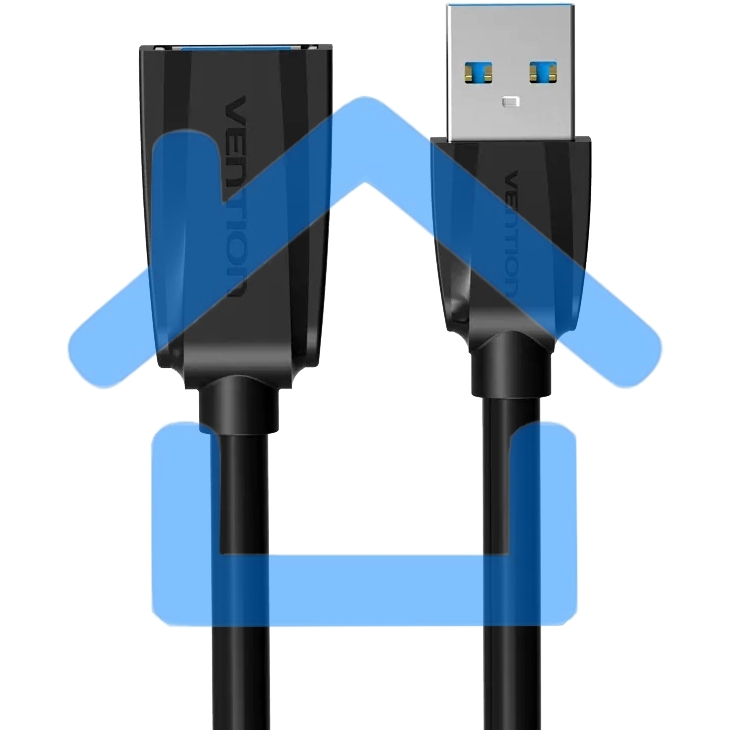 Кабель-удлинитель Vention USB 3.0 AM/AF - 1.5м Black Edition