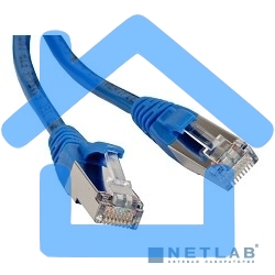 Патч-корд Hyperline PC-LPM-STP-RJ45-RJ45-C5e-0.5M-LSZH-BL Патч-корд F/­UTP, экранированный, Cat.5e, LSZH, 0.5 м, синий