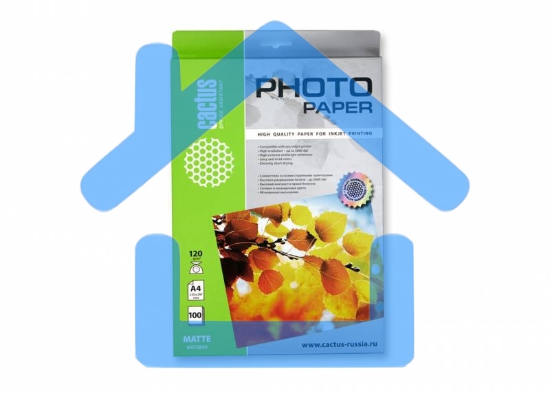 Фотобумага Cactus CS-MA4120100 A4/120г/м2/100л. матовая для струйной печати