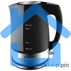 Чайник электрический Scarlett SC-1020 2.2л. 2200Вт черный (корпус: пластик)