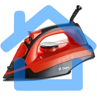 Утюг Delta DL-755 черный с оранжевым