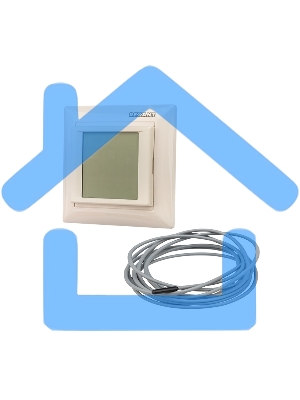 Терморегулятор сенсорный программируемый Rexant RX-421H, бежевый, совместим с Legrand серии Valena