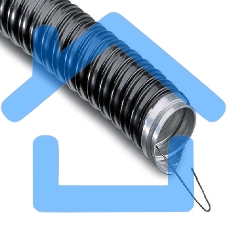 Металлорукав в ПВХ изоляции МРПИнг-25 (бухта 50 м/уп.) с зондом, черный Rexant Металлорукав в ПВХ изоляции МРПИнг-25 (бухта 50 м/уп.) с зондом, черный Rexant