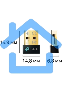 Адаптер Bluetooth TP-Link UB500 Bluetooth 5.0 Nano USB 2.0