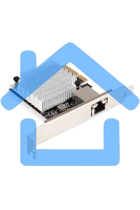 Сетевой адаптер ExeGate EXE-107S (PCI-E x4 v3.0, 1xRJ45, UTP 100Mbps/1000Mbps/2.5Gbps/10Gbps Marvell AQC107S)