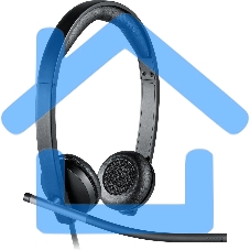 Наушники с микрофоном Logitech H650E черный 1.1м 981-000519