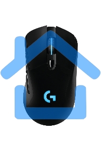 Мышь беспроводная Logitech Gaming Mouse G703 черный, 25600 dpi, радиоканал, USB, кнопки - 6