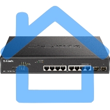 Коммутатор D-Link DGS-1100-10MPPV2/A 8G 2SFP 8PoE+ настраиваемый