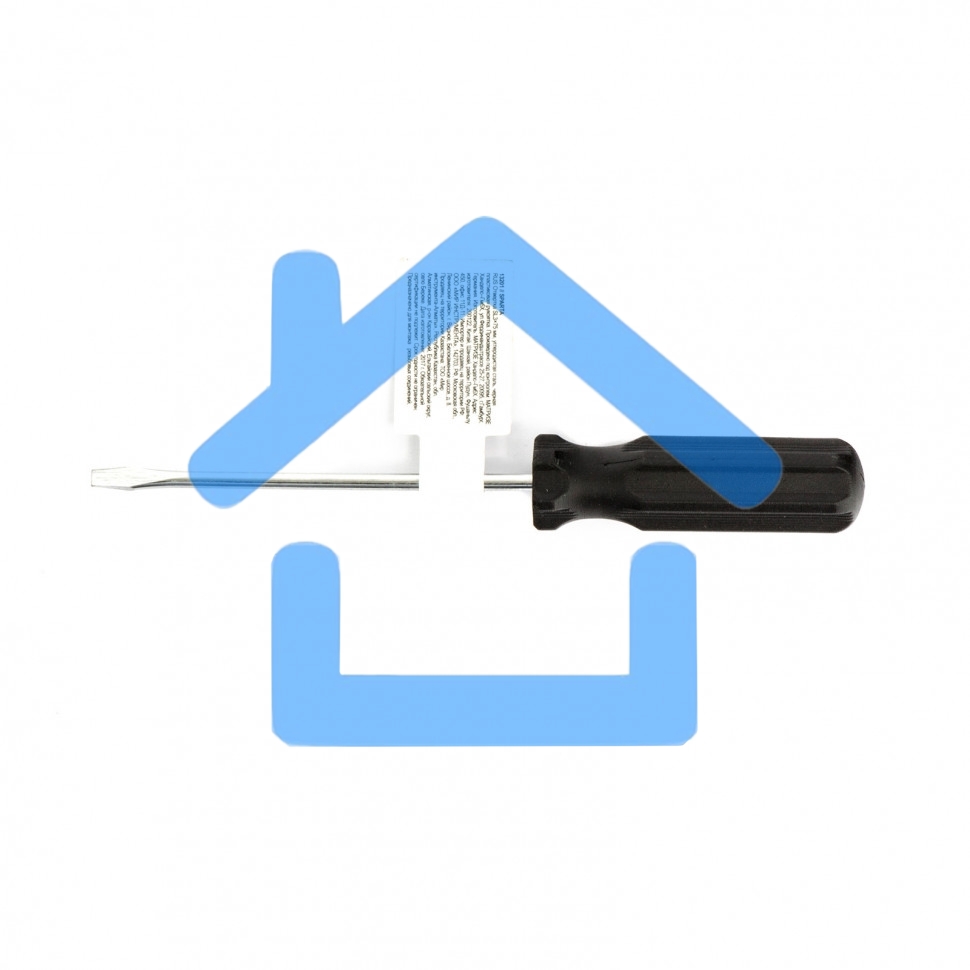 Отвертка SL3х75 мм, углеродистая сталь, черная пластиковая рукоятка Sparta