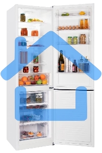 Холодильник Nordfrost NRB 154 W белый матовый двухкамерный 238/115 л морозилка снизу, капельная система