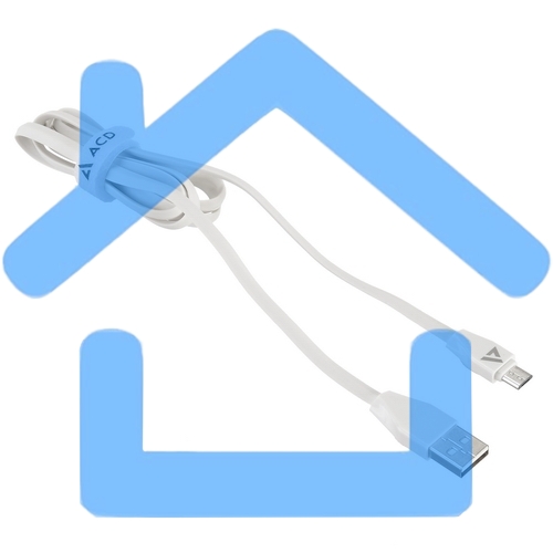 Кабель USB ACD-Life MicroUSB ~ USB-A TPE, 1м, белый (ACD-U920-M1W)