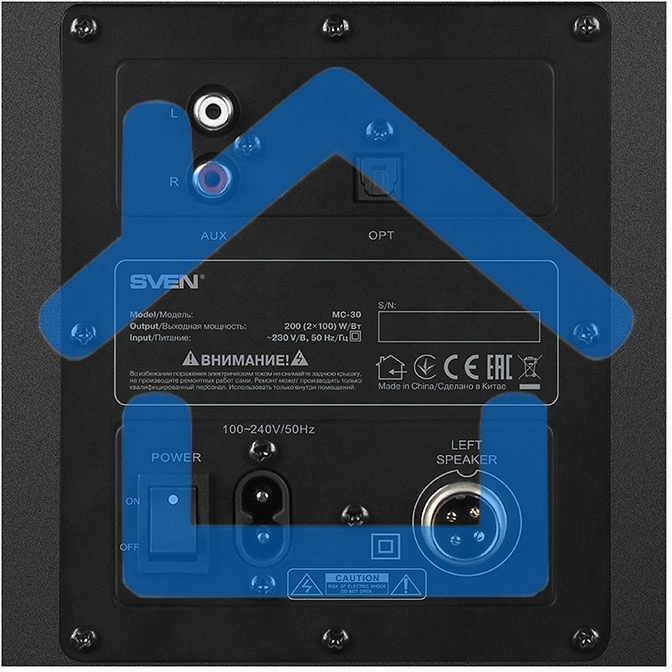 Акустическая система SVEN АС MC-30, черный (200 Вт, Bluetooth, пульт, Optical)