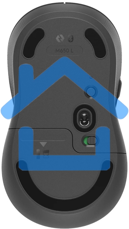 Мышь беспроводная Logitech Signature M650 графитовый, 4000 dpi, радиоканал, Bluetooth, USB, кнопки - 5