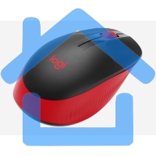 Мышь беспроводная Logitech M190 черный/красный, 1000 dpi, радиоканал, USB, кнопки - 3