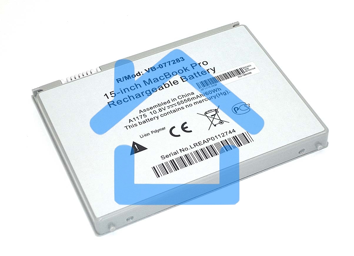 Аккумуляторная батарея для ноутбука Apple MacBook Pro A1175 A1150 5400mAh серебристый OEM