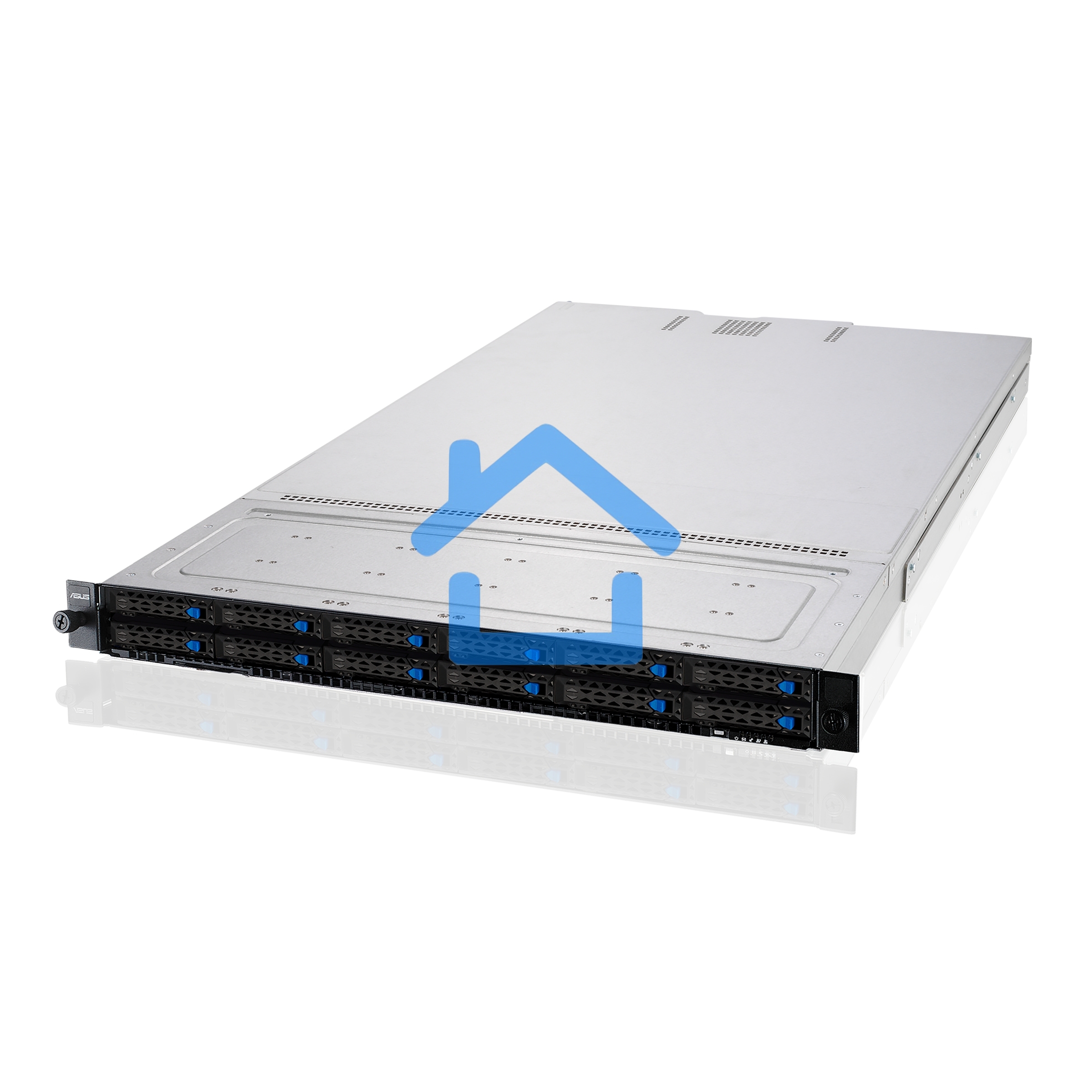 Серверная платформа ASUS RS720-E11-RS12U, 2U, 2 x LGA4677, 32 DIMM DDR5, 12=8 x NVMe/SAS*/SATA + 4 NVMe/SATA hs, 2 x M.2 slot, 2 x 10Gbe (X710) RJ45 port,Up to 8 slots PCIe 5.0, 1 x OCP 3.0, 1+1 1600W