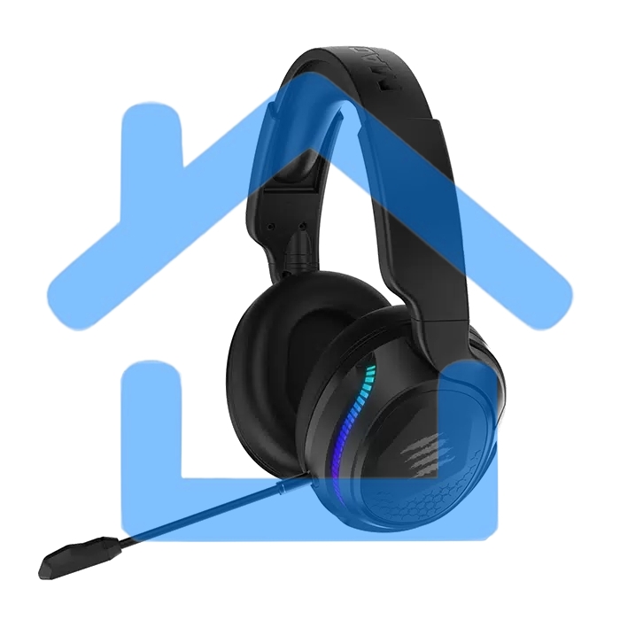 Игровые беспроводные наушники Mad Catz P.I.L.O.T. PRO черные (Bluetooth, 2.4 гГц, 3.5 мм jack, RGB подсветка, 50 мм, 930 мА·ч)