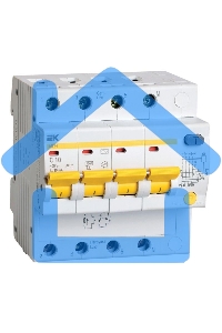 Выключатель автоматический дифференциального тока 4п C 10А 30мА тип AC 4.5кА АД-14 ИЭК MAD10-4-010-C-030
