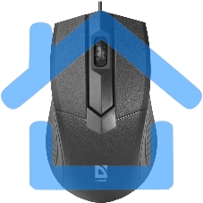 Мышь проводная Defender Optimum MB-270 черный, 1000 dpi, USB, кнопки - 3