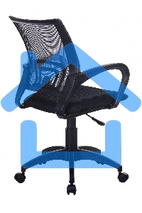 Кресло компьютерное Бюрократ CH-695NLT темно-серый TW-04 сиденье черный TW-11, сетка/ткань, крестовина пластик