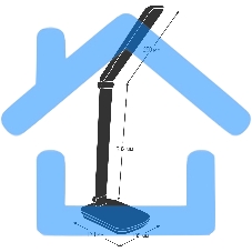 Светильник Camelion KD-825 C02 (14162) настольный на основание черный 16Вт