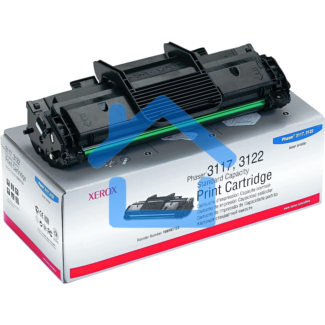 Картридж лазерный Xerox 106R01159 черный для Phaser 3117/3122/3124/3125 3000 стр.(channels)