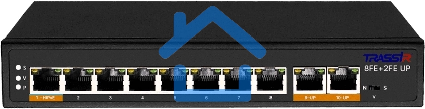 Коммутатор Trassir TR-NS1110-120-8POE неуправляемый