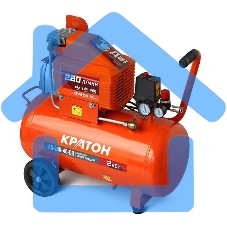Компрессор КРАТОН AC-280-40-DDпрямой 220В 2000Вт 280л/мин ресивер40л 32кг