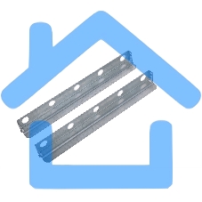 Комплект уголков опорных (направляющие) для настенных шкафов, глубина 580 мм, нагрузка до 50 кг. (УО-58.2) (2 шт.)