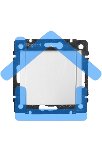 Розетка Valena с заземлением с крышкой (белая)