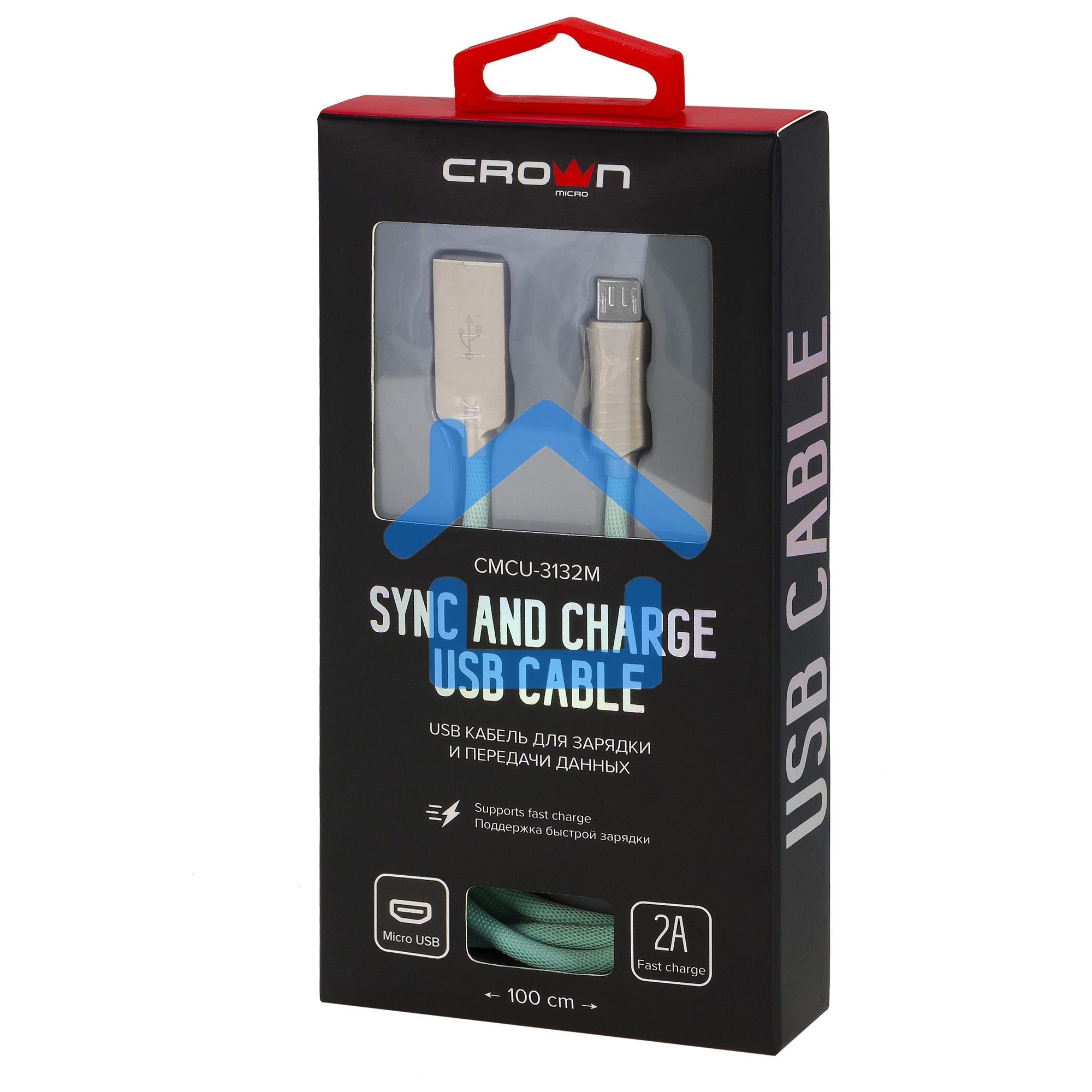 Кабель Crown USB - microUSB CMCU-3132M light blue