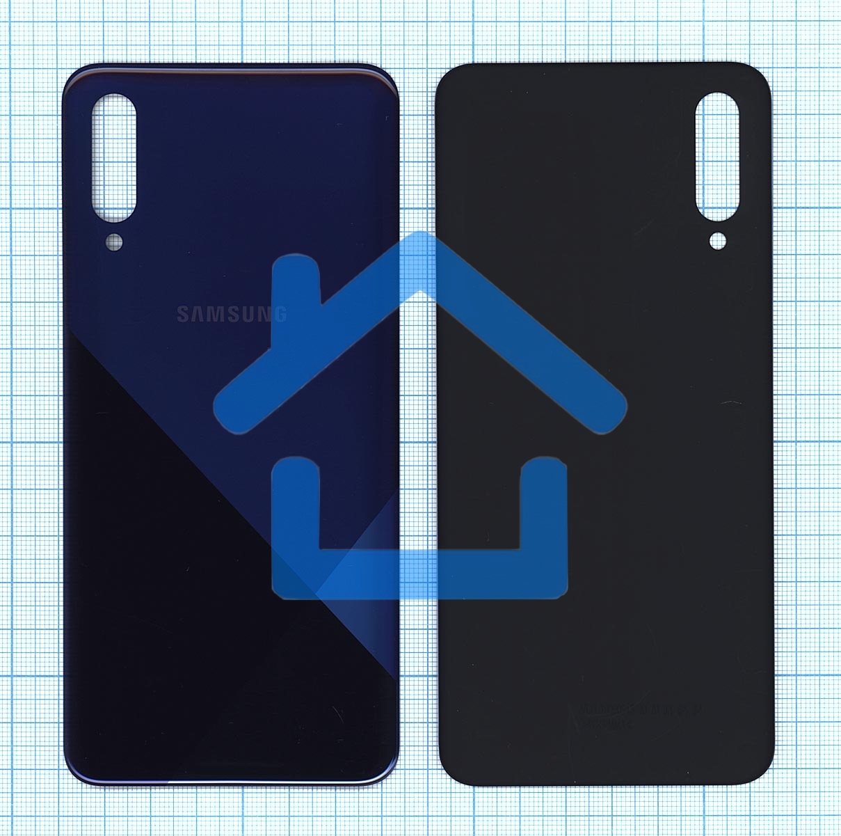 Задняя крышка для Samsung A307F Galaxy A30S (2019) синяя