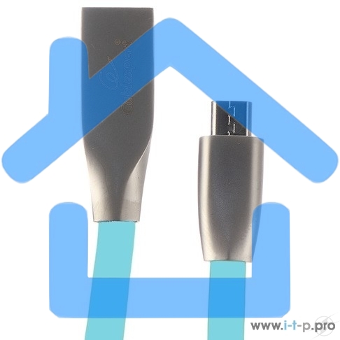 Кабель USB 2.0 Cablexpert CC-G-mUSB01Bl-1M, AM/microB, серия Gold, длина 1м, синий, блистер