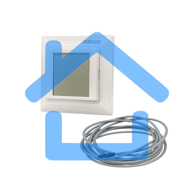 Терморегулятор сенсорный программируемый Rexant RX-421H,белый, совместим с Legrand серии Valena