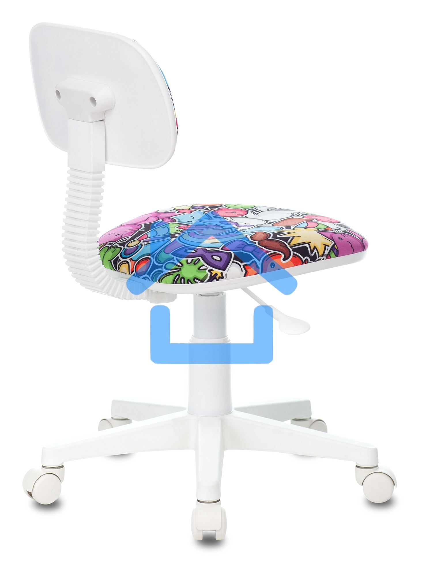 Кресло детское Бюрократ CH-W201NX мультиколор маскарад, крестовина пластик, пластик белый