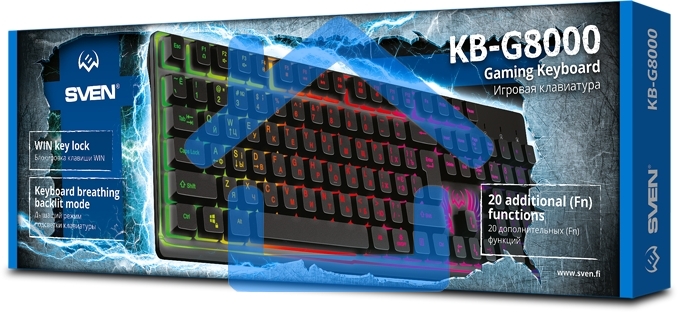 Клавиатура SVEN KB-G8000 проводная USB черный