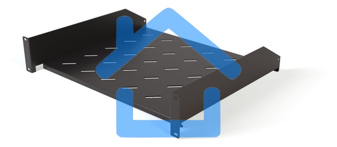 Полка Hyperline TAL3-2U-400-RAL9005 угловая с перфорацией 19