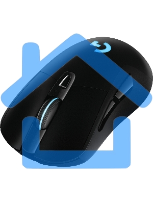 Мышь беспроводная Logitech Gaming Mouse G703 черный, 25600 dpi, радиоканал, USB, кнопки - 6