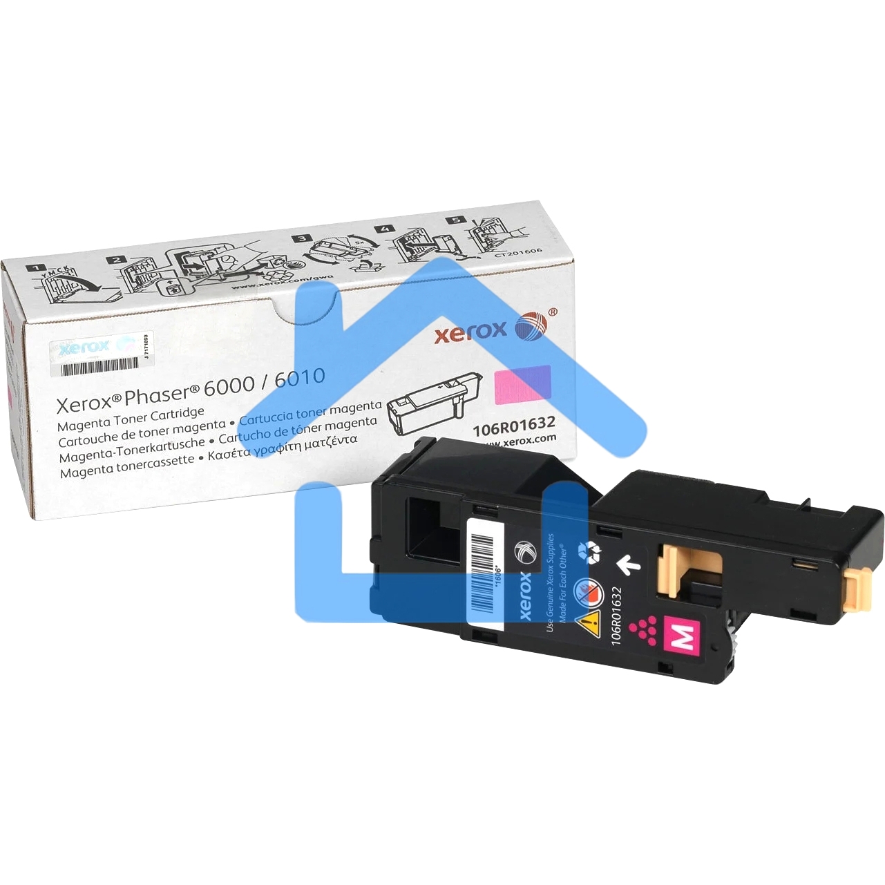 Картридж лазерный Xerox 106R01632 пурпурный для Xerox Ph 6000/6010N/WC 6015 (1000 стр.)(Channels)