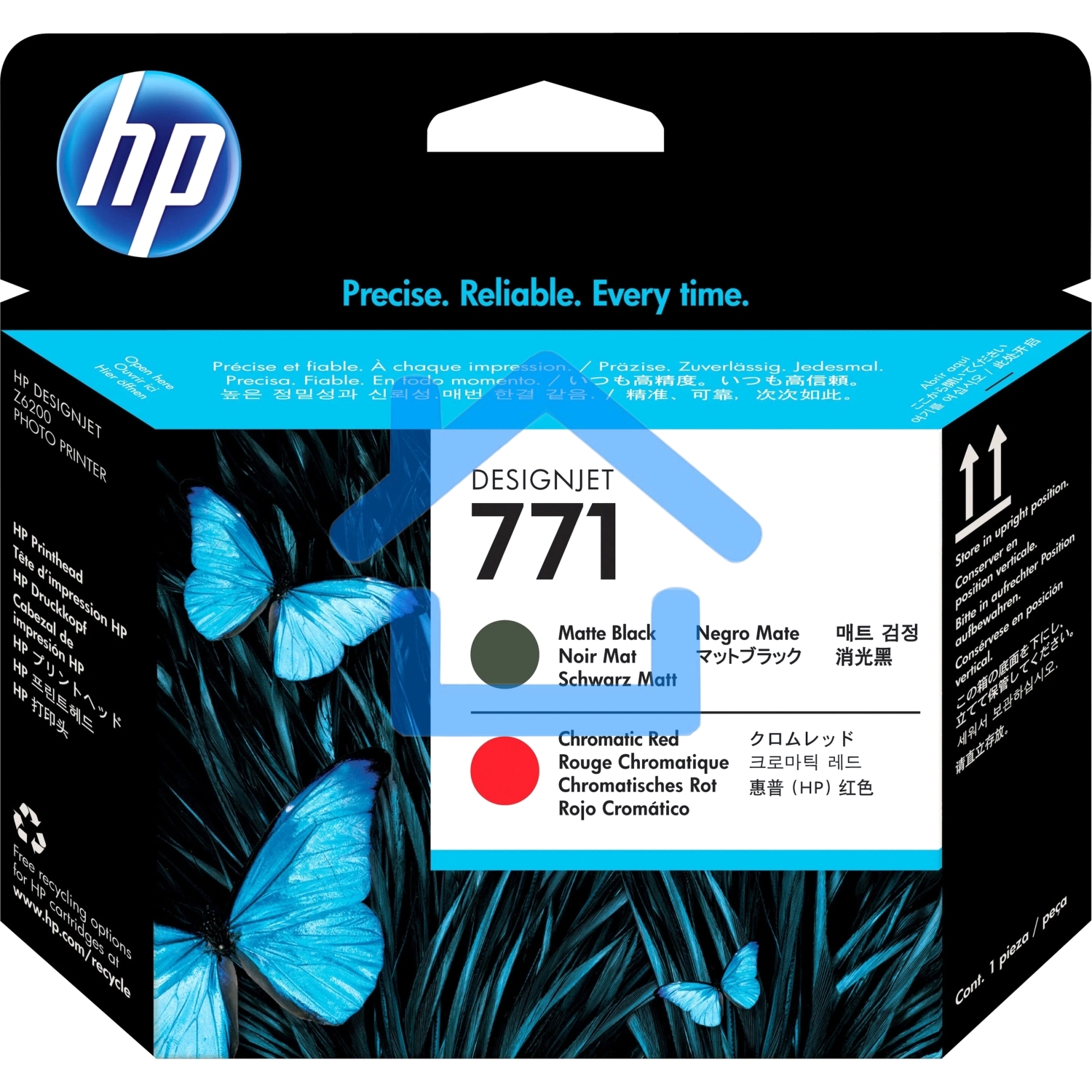 Картридж струйный HP CE017A черный матовый/хроматический красный печатающая головка для HP DJ Z6200