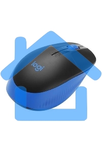 Мышь беспроводная Logitech M190 черный/синий, 1000 dpi, радиоканал, USB, кнопки - 3