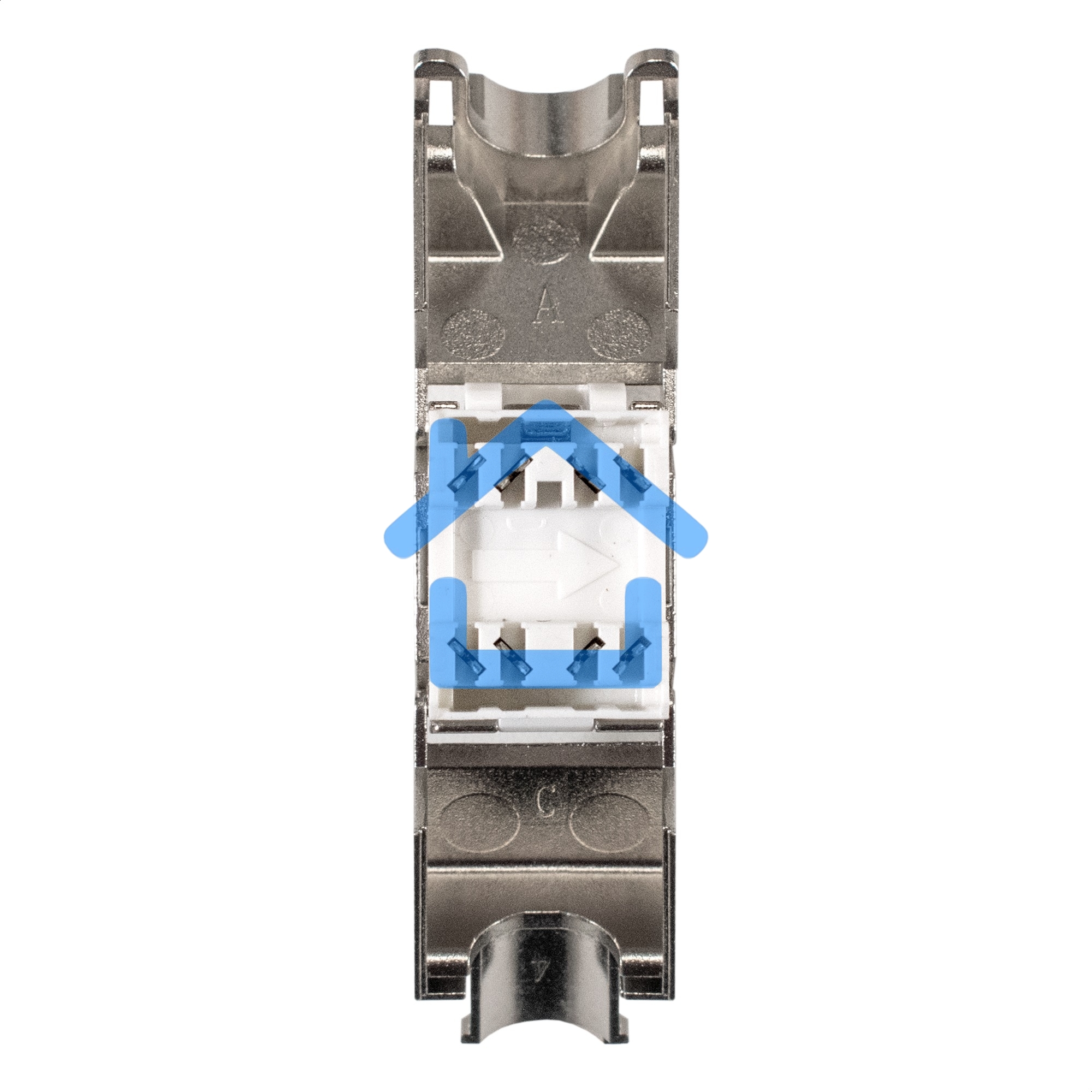 Модуль-вставка Keystone Jack RJ-45 ExeGate KJ-8P8C-SH-C5e-180-TL (Кат.5e, экранированная, 180 градусов, IDC Toolless (без инструмента))